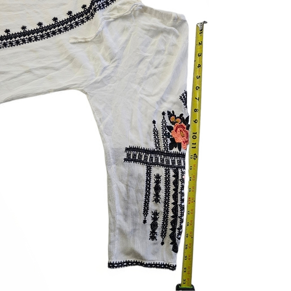 Cute Options Embroidered Guazy Bohemian Long Sleeve Tunic Blouse - Picture 10 of 14